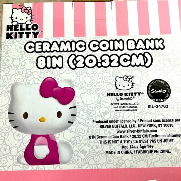 Sanrio Hello Kitty Ceramic Coin Bank Kidcore Retro Y2K 90’s Seated - Picture 8 of 13